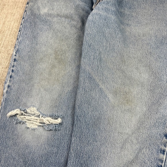 Levi's 545 Loose Fit Jeans Mens *32x32* Light Wash Denim Ripped Knee Casual 90s - Picture 10 of 11